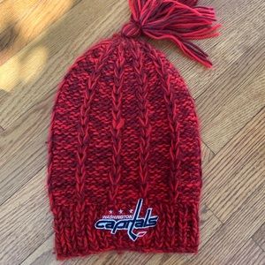 Red Washington Capitals Beanie Hat Winter
